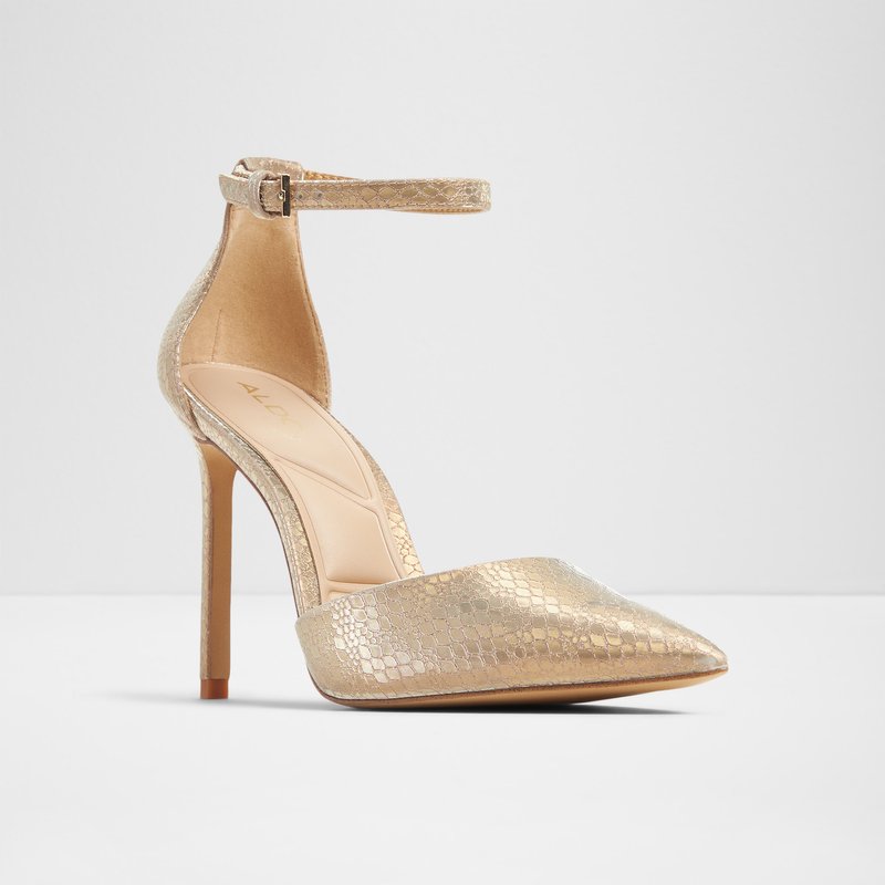 Aldo cipele na visoku petu DERPERLA SYN SATIN - zlatna 3