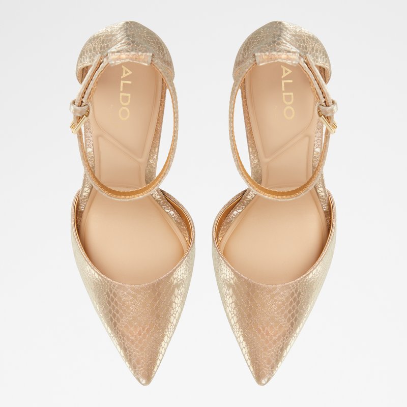 Aldo cipele na visoku petu DERPERLA SYN SATIN - zlatna 5