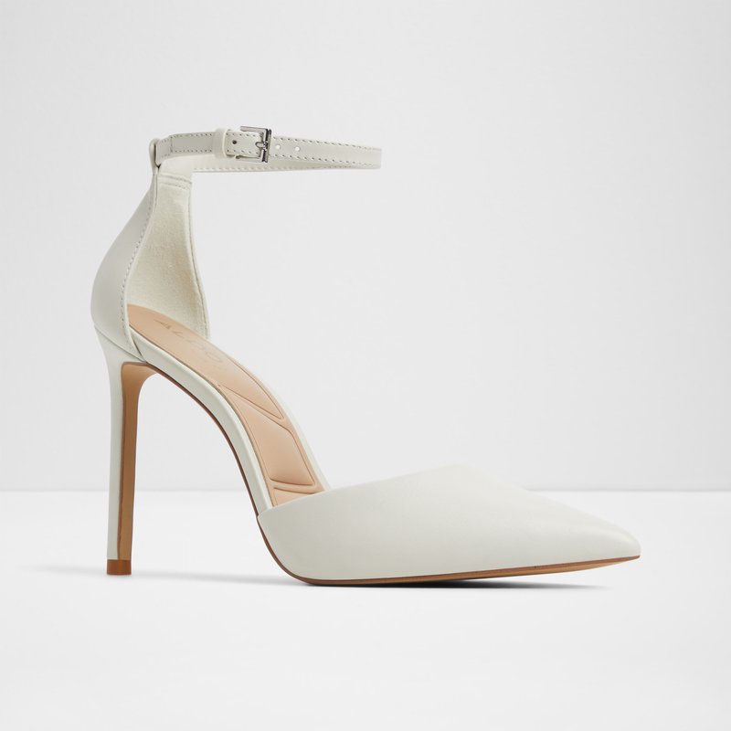 Aldo cipele na visoku petu DERPERLA LEA SMOOTH - bijela 3
