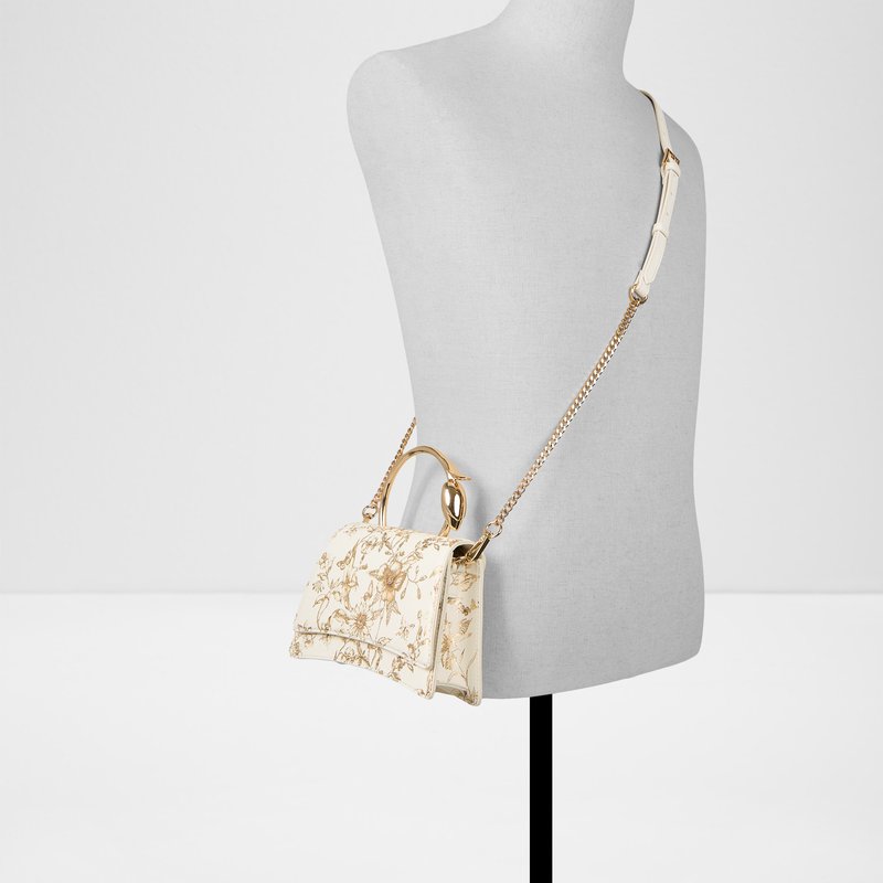 Aldo satchel torbica za nošenje u ruci ili na ramenu DESERTROSE SYN MIX MAT - zlatna 4