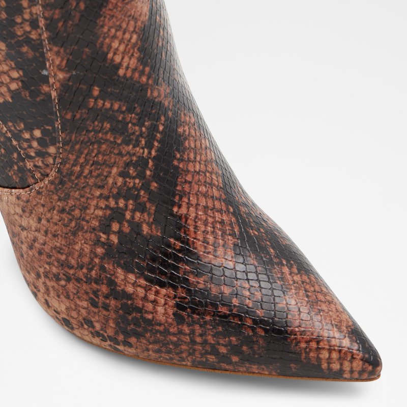 Aldo gležnjače na visoku petu DOVE SYN EMB SNAKE - smeđa 4