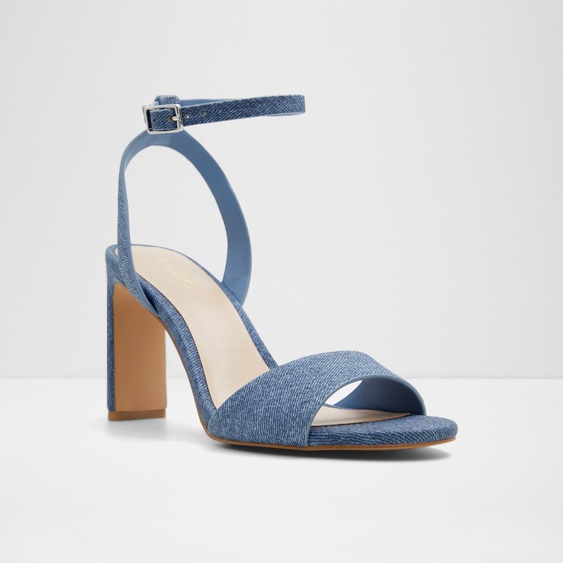 Aldo sandale na visoku petu DYANNE SYN DENIM - plava 3