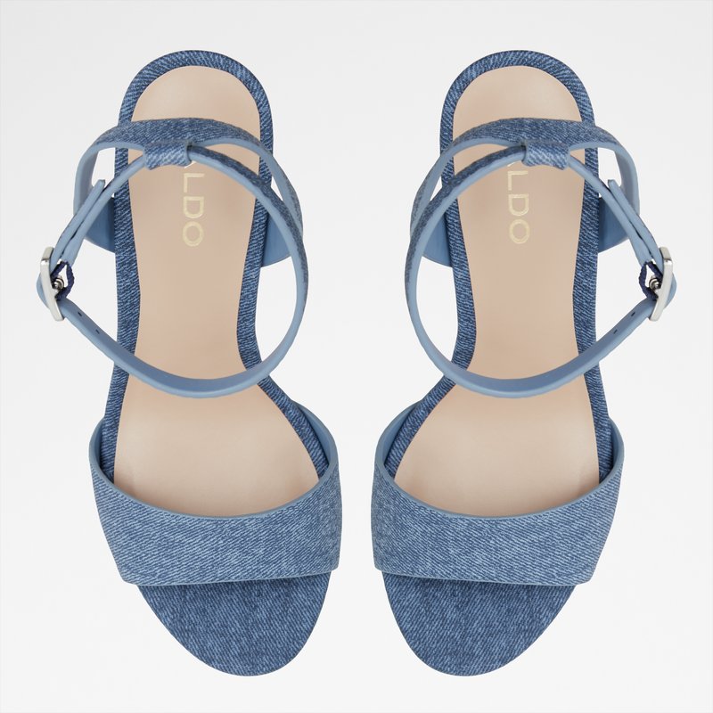Aldo sandale na visoku petu DYANNE SYN DENIM - plava 5