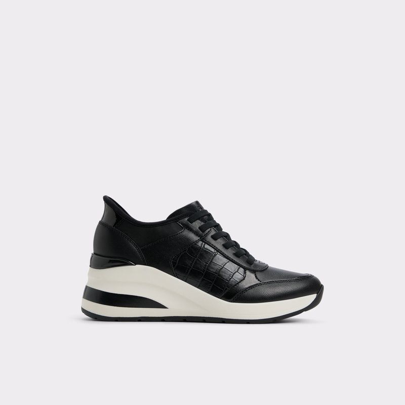 Aldo ženske tenisice EASYINWEDGE SYN SMOOTH - crna 1