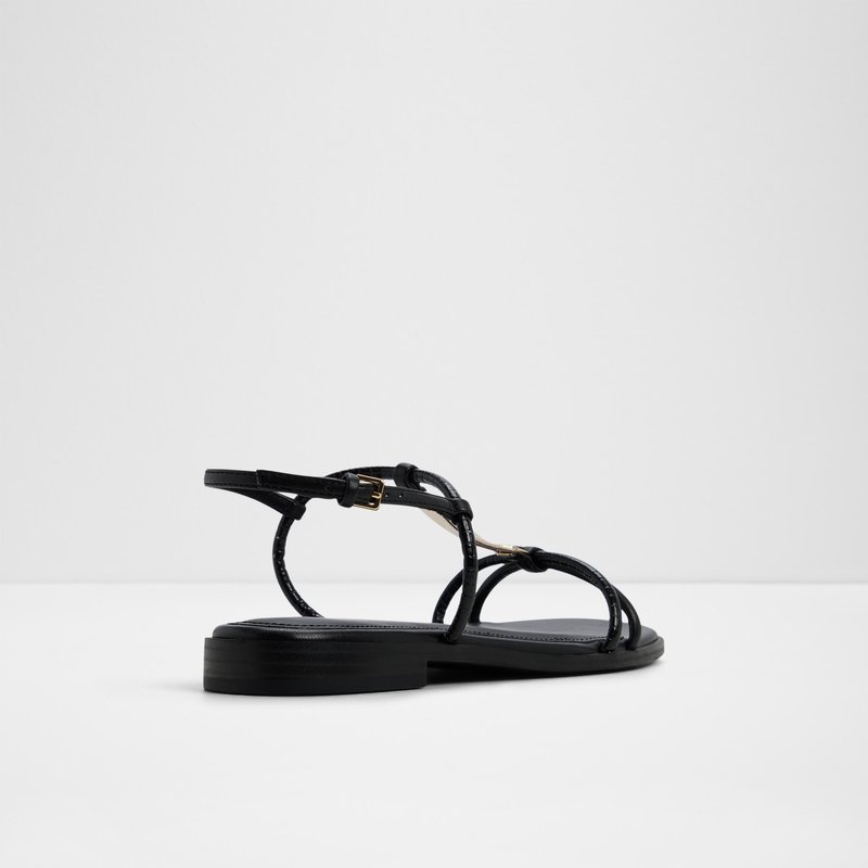 Aldo ravne sandale EBAERYN SYN MIX MAT - crna 2