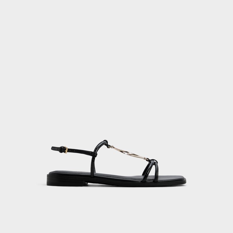 Aldo ravne sandale EBAERYN SYN MIX MAT - crna 1