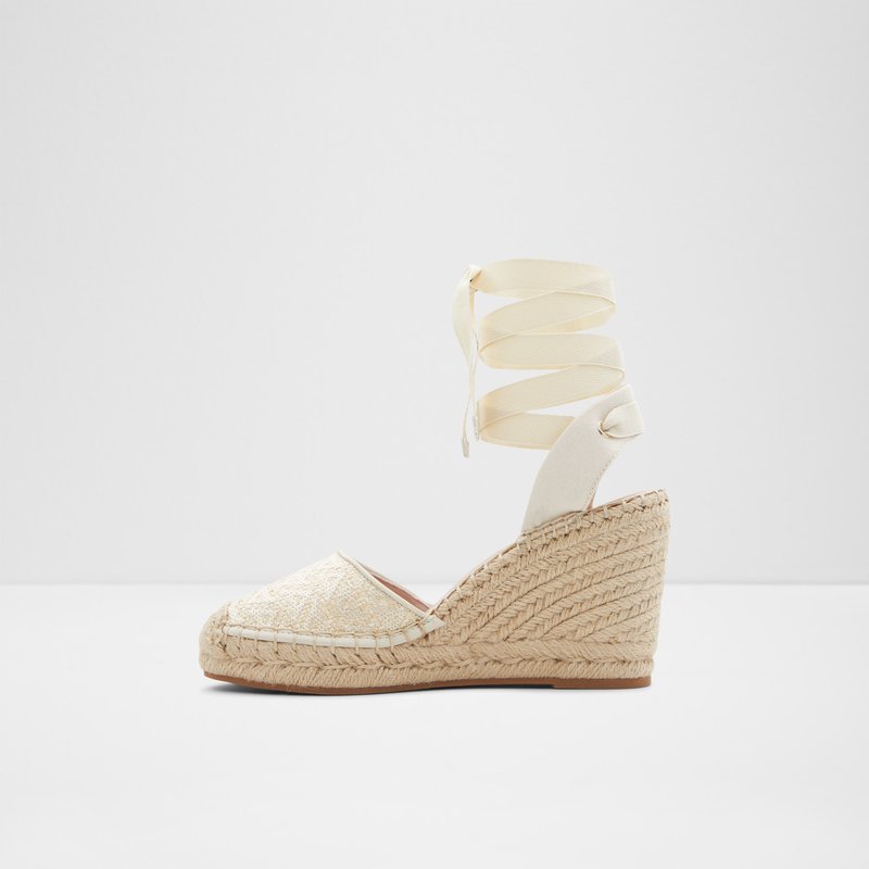Aldo espadrile na punu petu EFEMINA TEX RAFFIA - bež 4