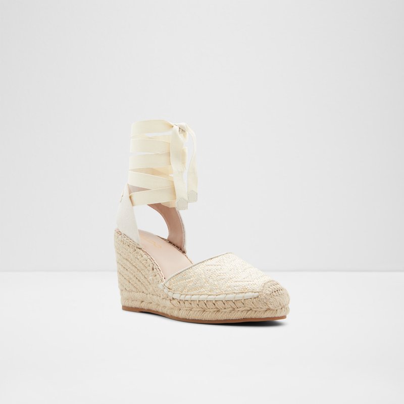 Aldo espadrile na punu petu EFEMINA TEX RAFFIA - bež 5