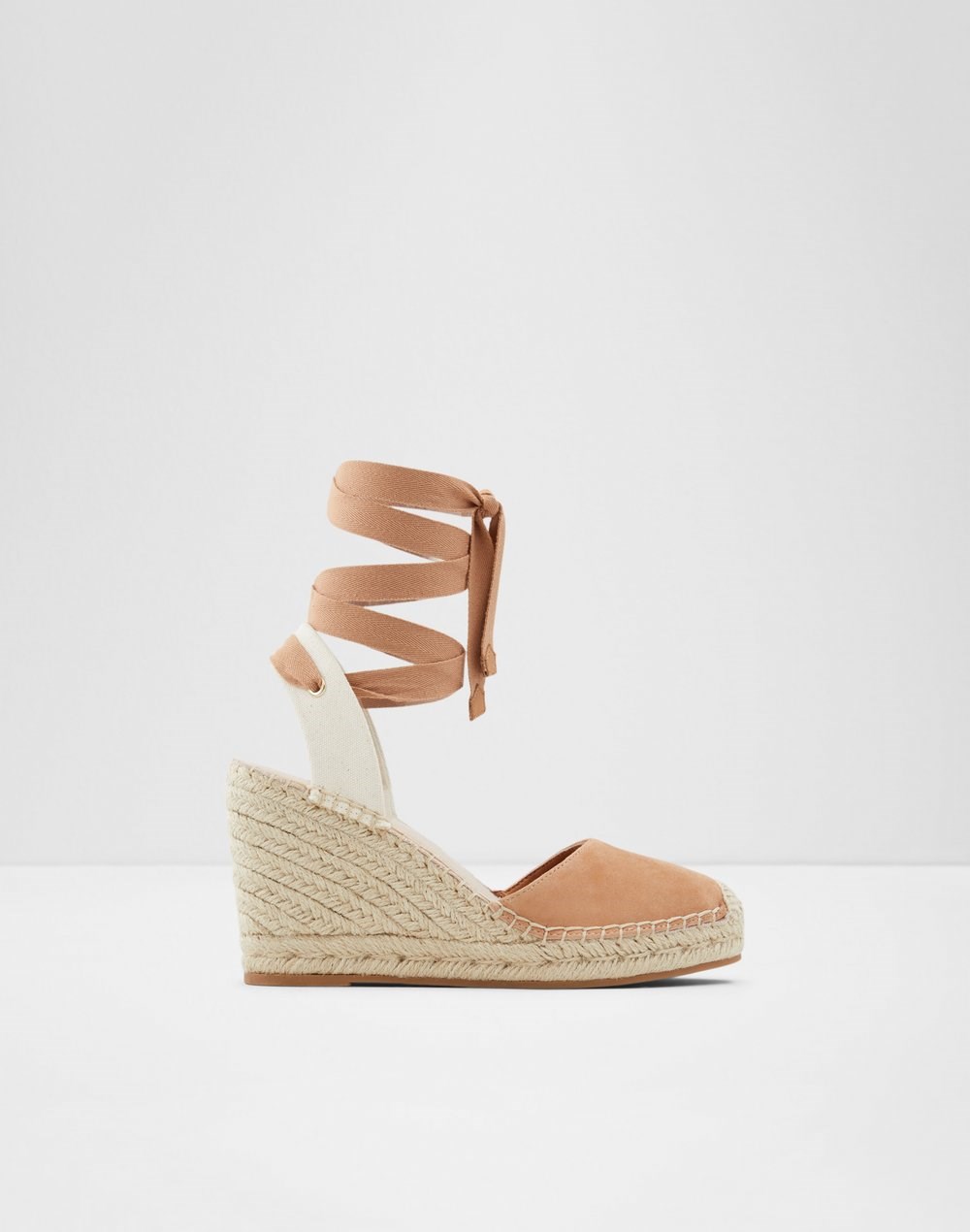 Aldo espadrile na punu petu EFEMINA LEA SUEDE - smeđa