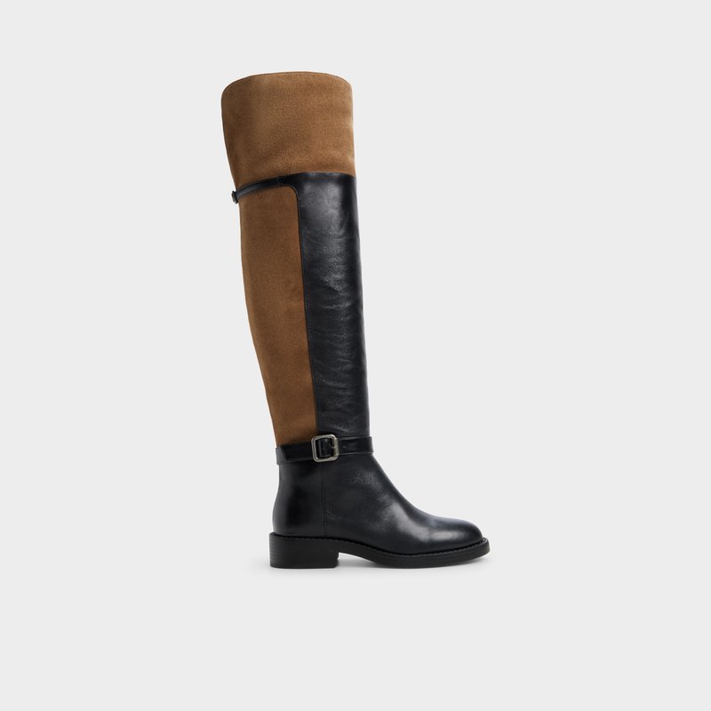 Aldo čizme do koljena ELEANER LEA SUEDE - multicolor 1