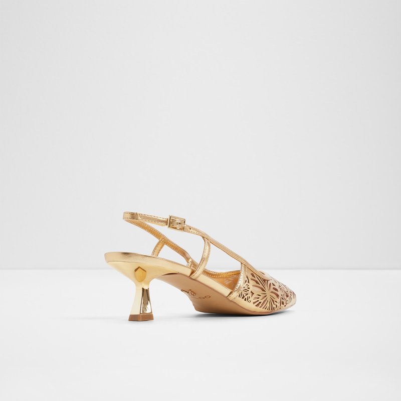 Aldo cipele na srednje visoku petu ELEGANT SYN LASER CUT - zlatna 2