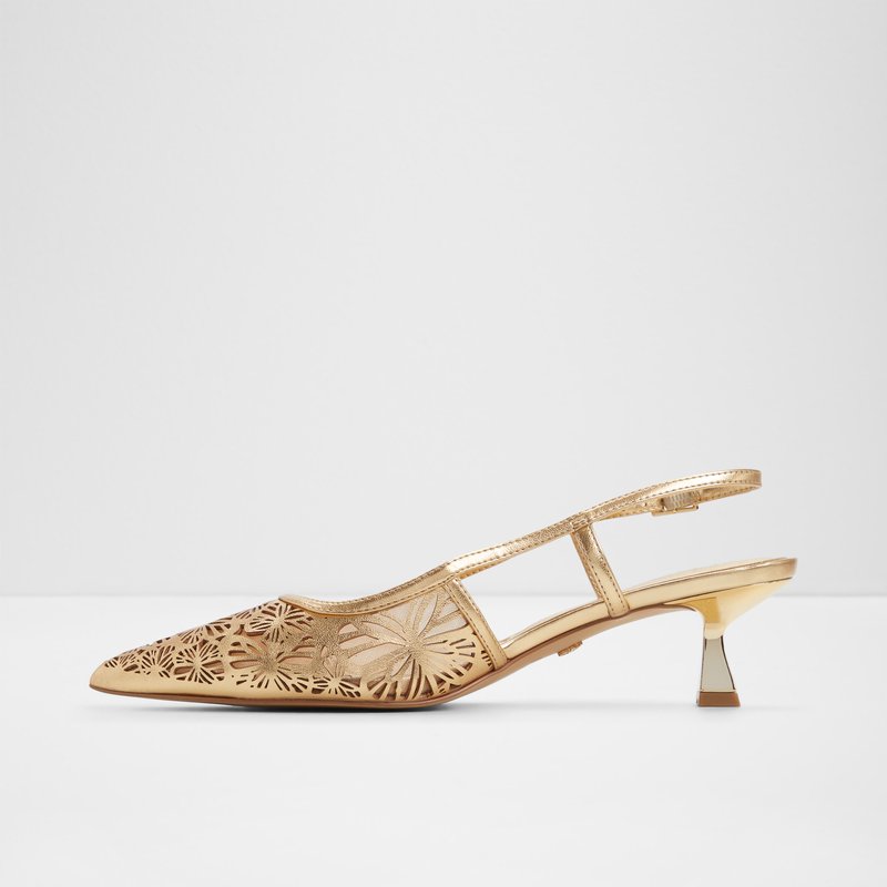 Aldo cipele na srednje visoku petu ELEGANT SYN LASER CUT - zlatna 3
