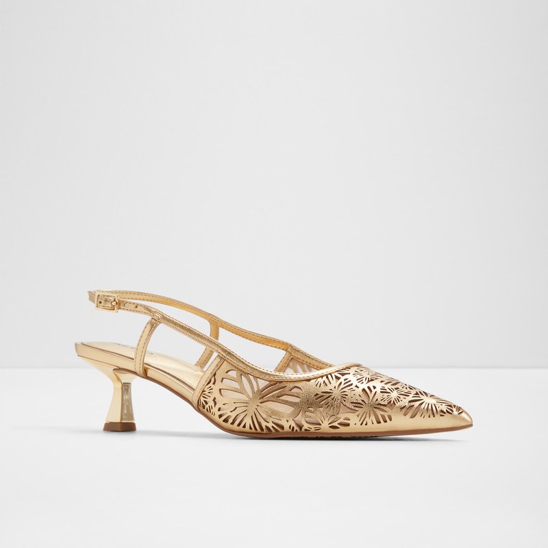 Aldo cipele na srednje visoku petu ELEGANT SYN LASER CUT - zlatna 4