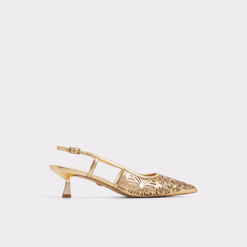 Aldo cipele na srednje visoku petu ELEGANT SYN LASER CUT - zlatna 1