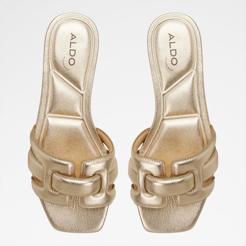 Aldo ravne natikače ELENARIA SYN METALLIC - zlatna 5