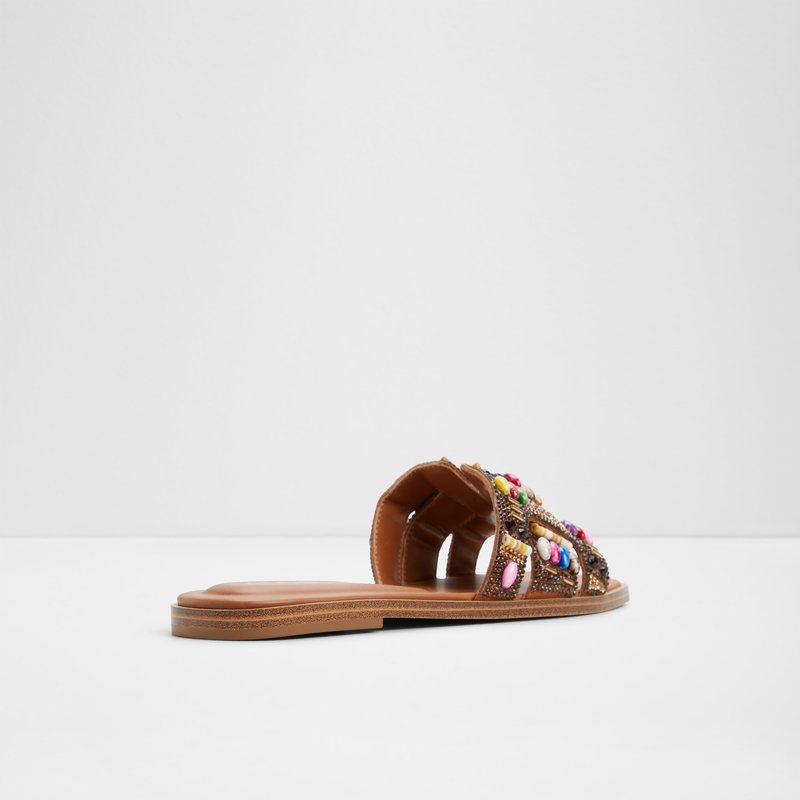 Aldo ravne natikače ELENY TEX MICROFIBRE - smeđa 2