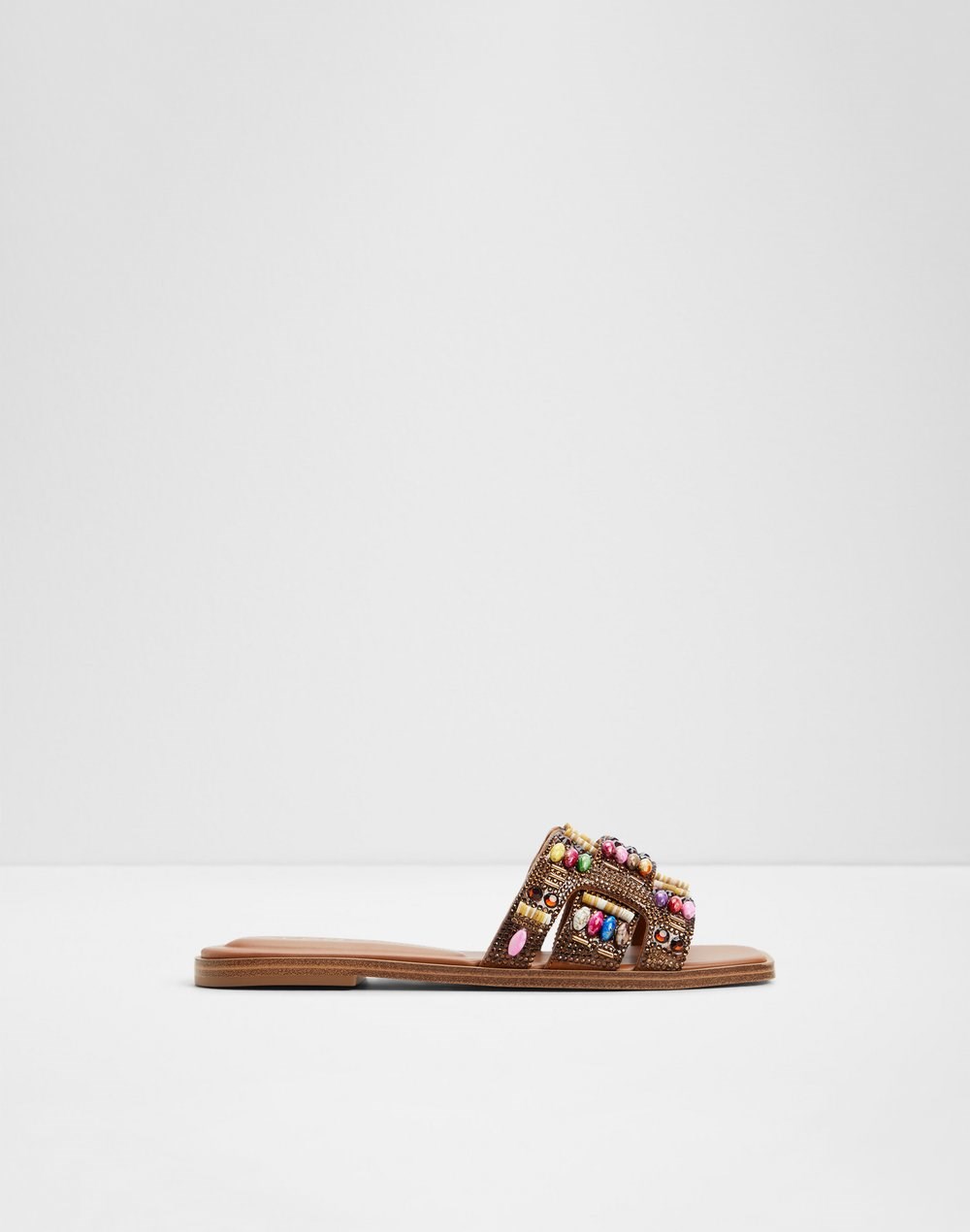 Aldo ravne natikače ELENY TEX MICROFIBRE - smeđa