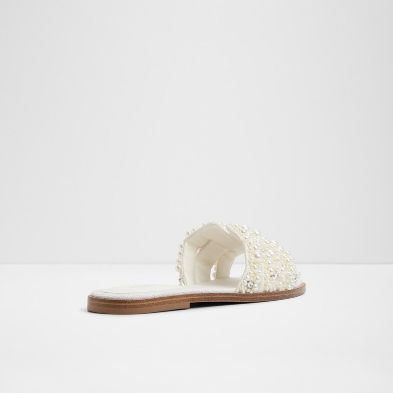 Aldo ravne natikače ELENY SYN MIX MAT - bijela 4