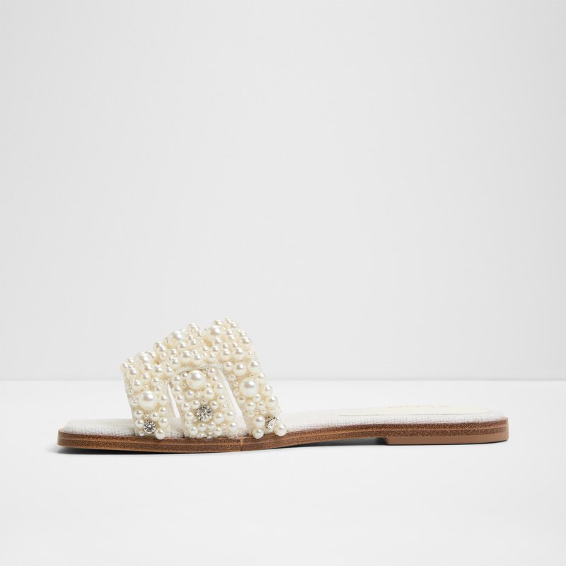 Aldo ravne natikače ELENY SYN MIX MAT - bijela 2