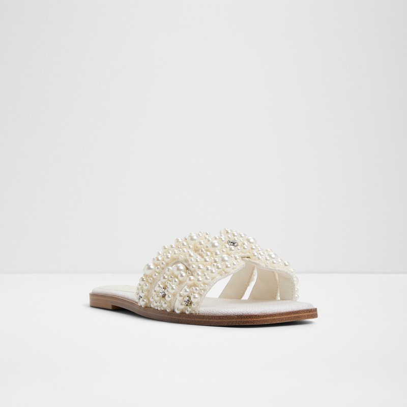 Aldo ravne natikače ELENY SYN MIX MAT - bijela 3