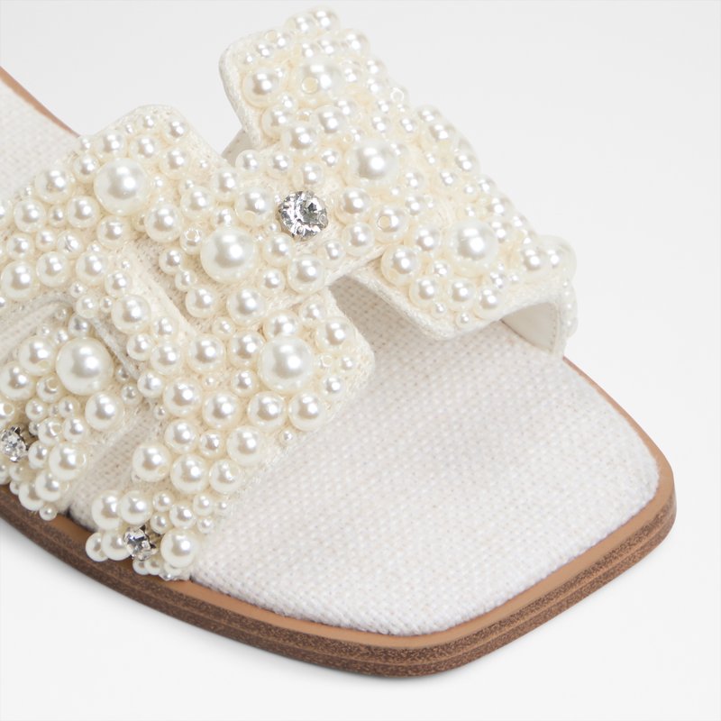 Aldo ravne natikače ELENY SYN MIX MAT - bijela 5