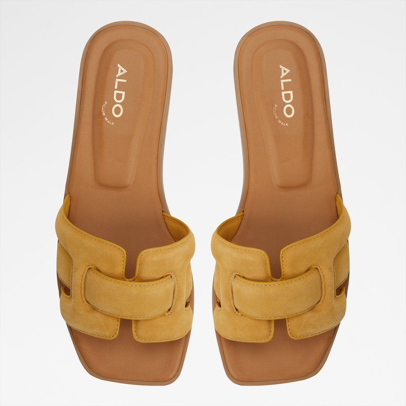 Aldo ravne natikače ELENY LEA SUEDE - žuta 5