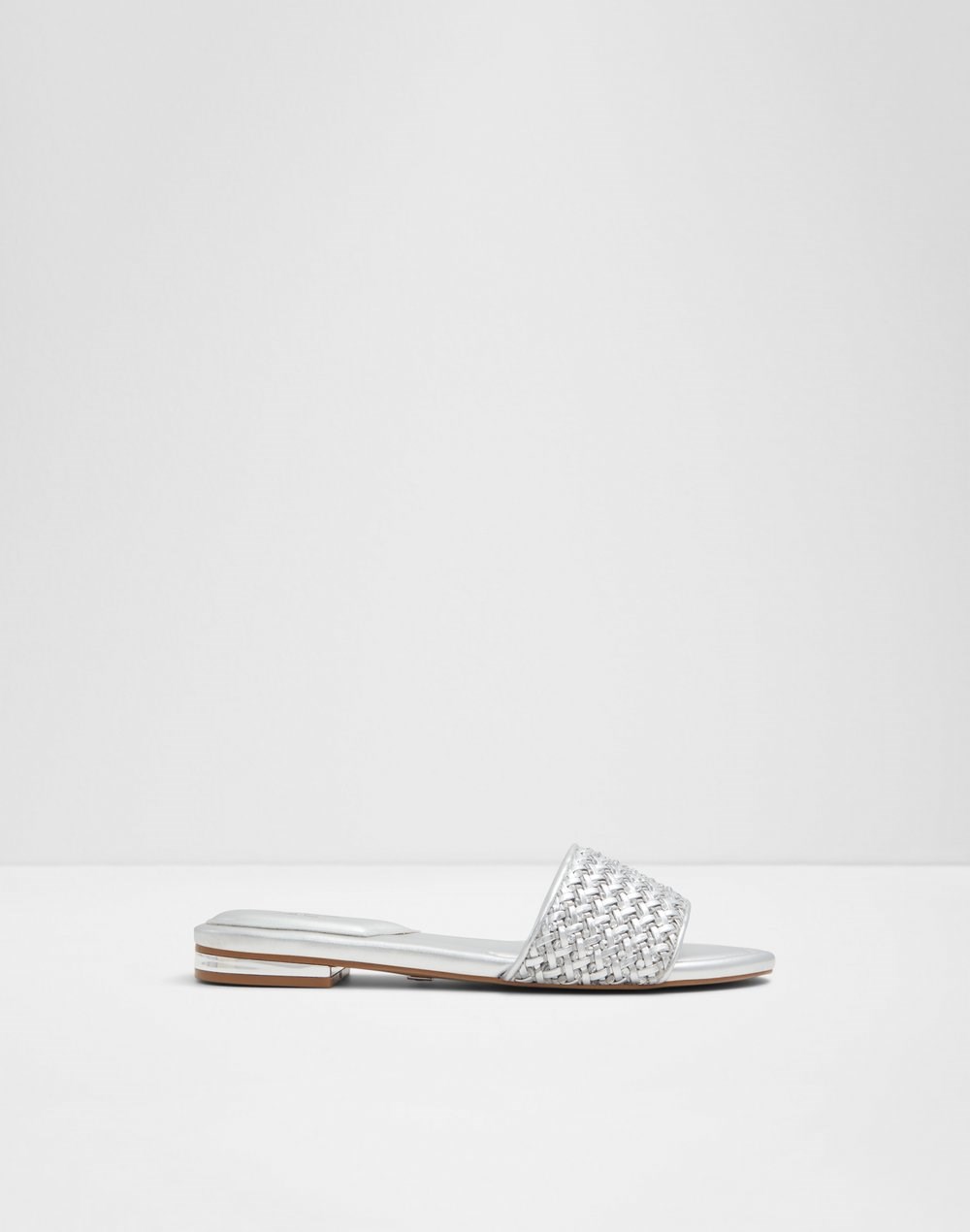 Aldo natikače ELEONOREFLAT SYN MIX MAT - srebrna