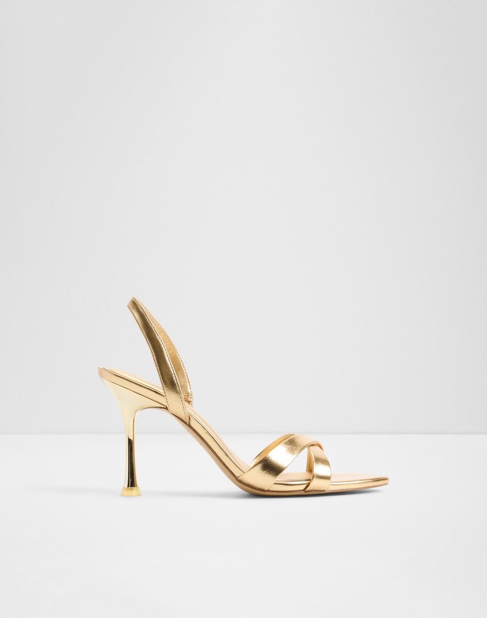 Aldo sandale na srednje visoku petu ELERA SYN METALLIC - zlatna