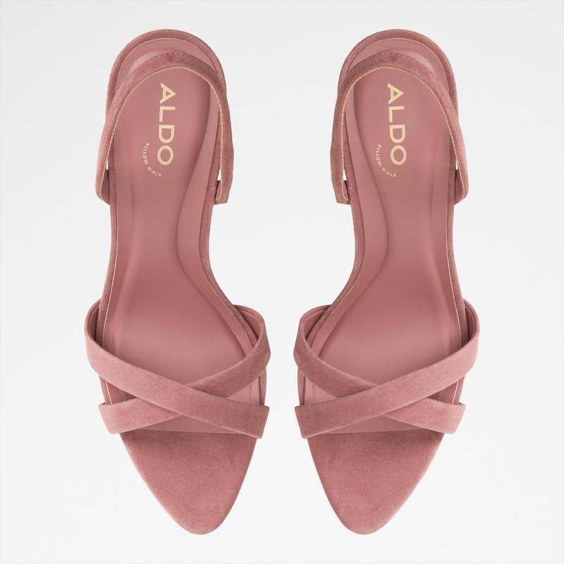 Aldo sandale na srednje visoku petu ELERA LEA SUEDE - ružičasta 6