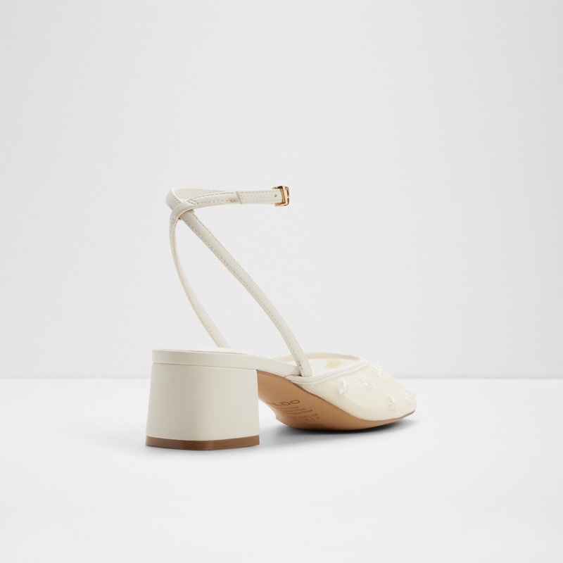 Aldo cipele na srednje visoku petu ELIAA TEX MESH - bijela 2