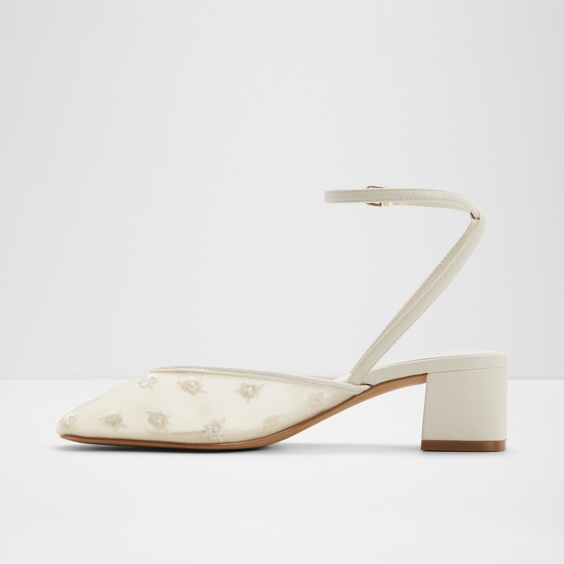 Aldo cipele na srednje visoku petu ELIAA TEX MESH - bijela 6