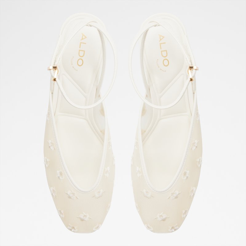 Aldo cipele na srednje visoku petu ELIAA TEX MESH - bijela 5