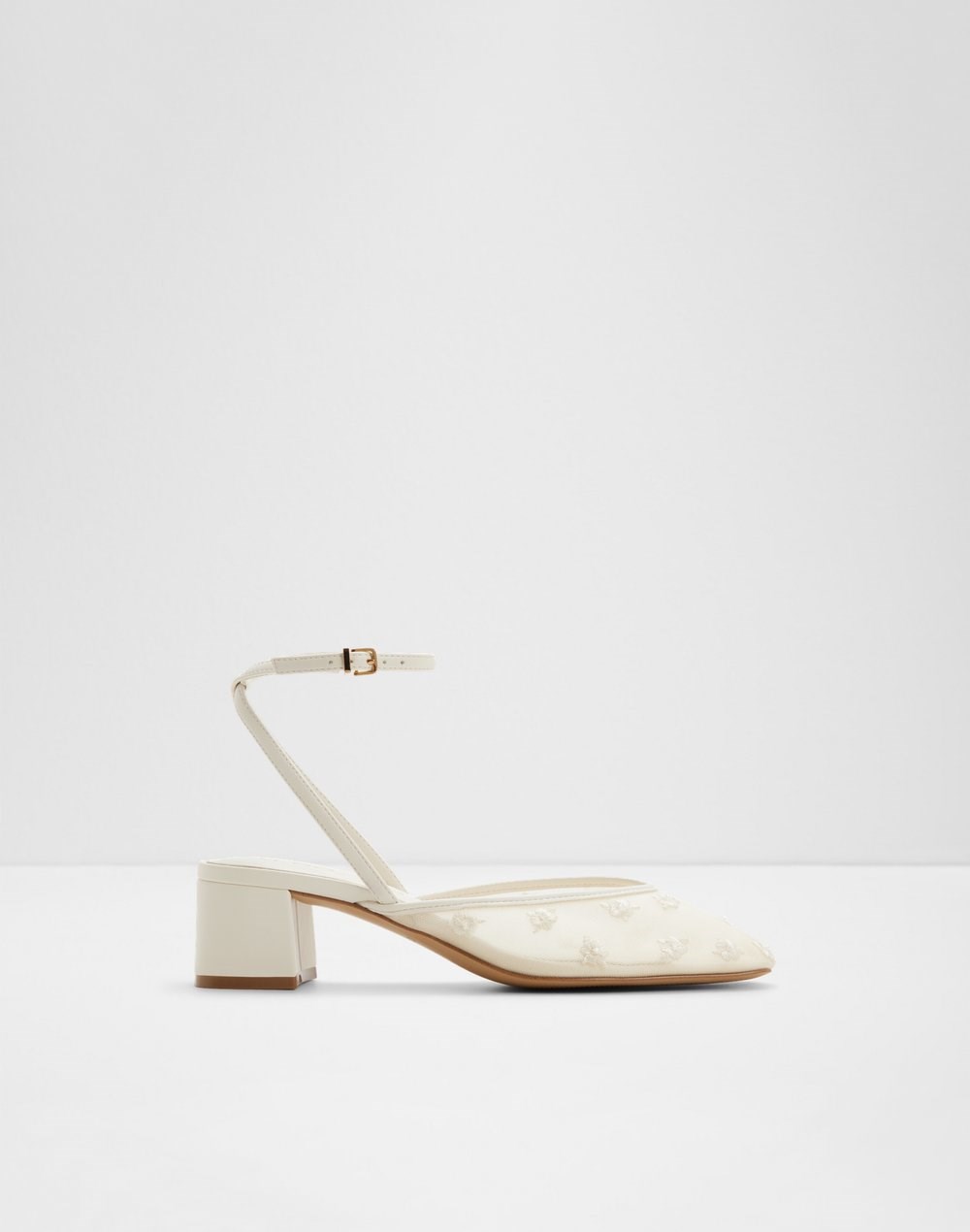 Aldo cipele na srednje visoku petu ELIAA TEX MESH - bijela