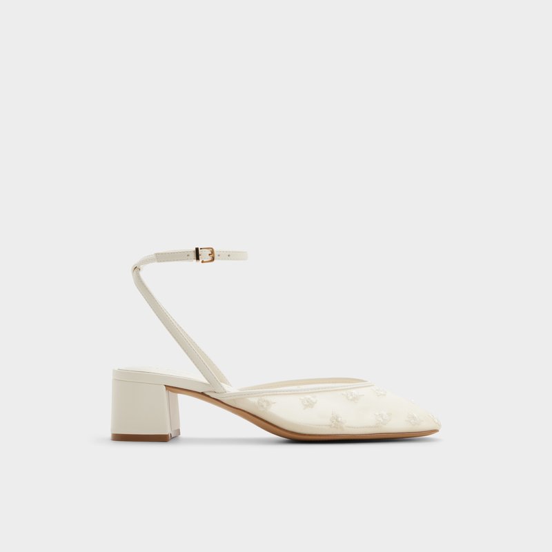 Aldo cipele na srednje visoku petu ELIAA TEX MESH - bijela 1