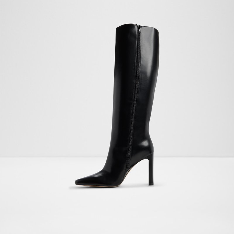 Aldo čizme do koljena na petu ELYNE SYN DISTRESS - crna 3