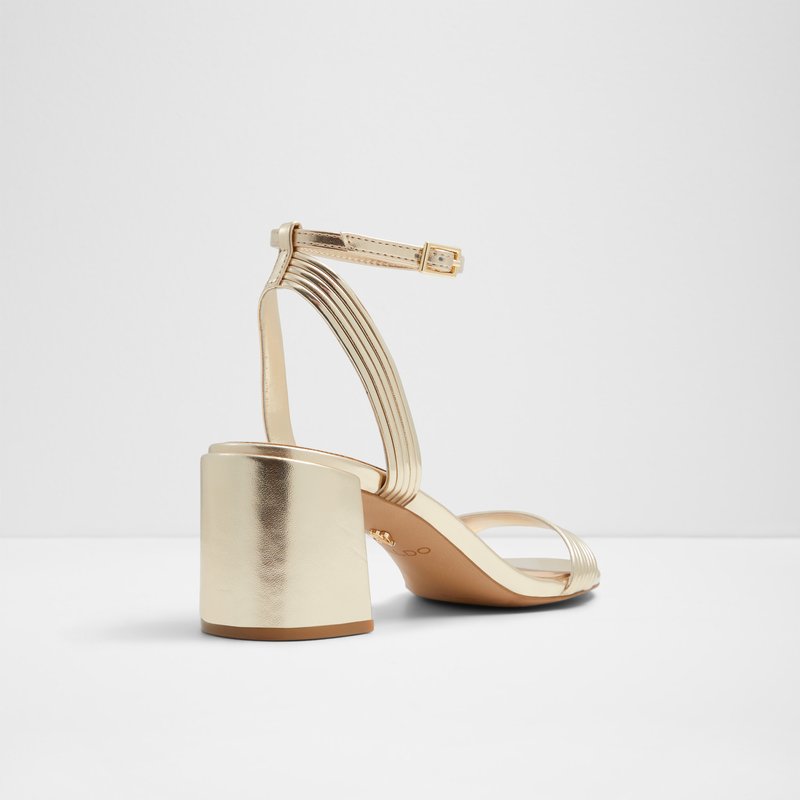 Aldo sandale na srednje visoku petu EMELDA SYN METALLIC - zlatna 2