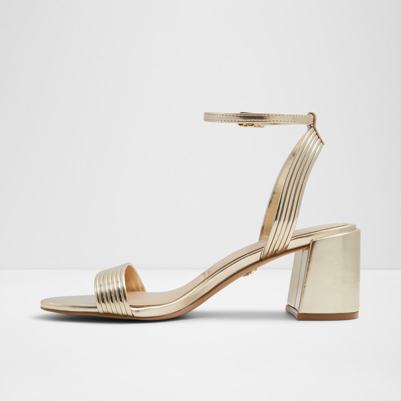 Aldo sandale na srednje visoku petu EMELDA SYN METALLIC - zlatna 6