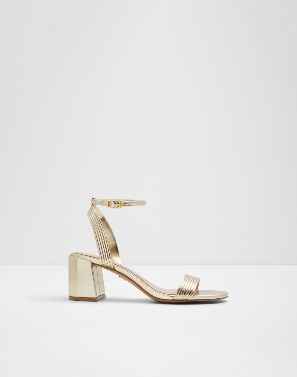 Aldo sandale na srednje visoku petu EMELDA SYN METALLIC - zlatna