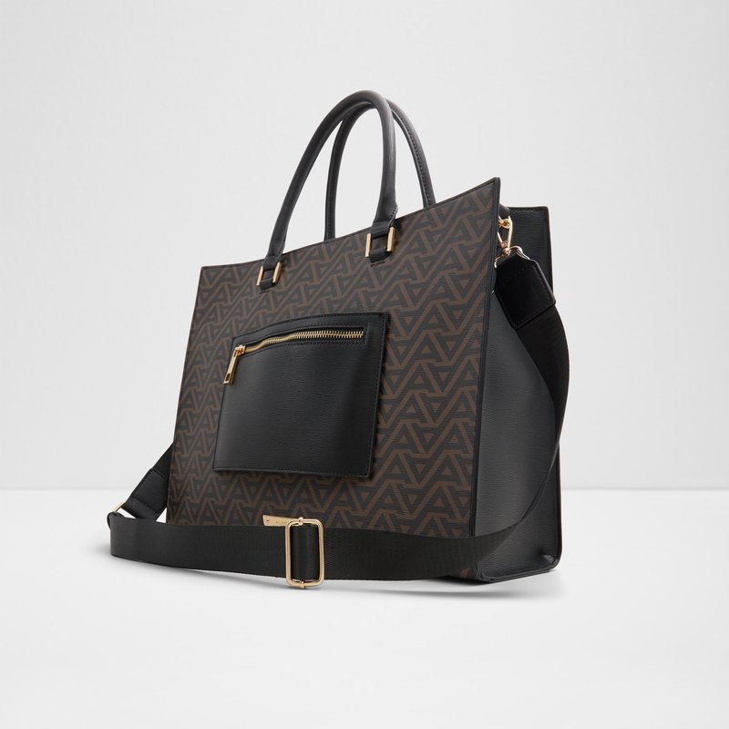 Aldo velika satchel torba EMYLIA SYN MIX MAT - smeđa 3