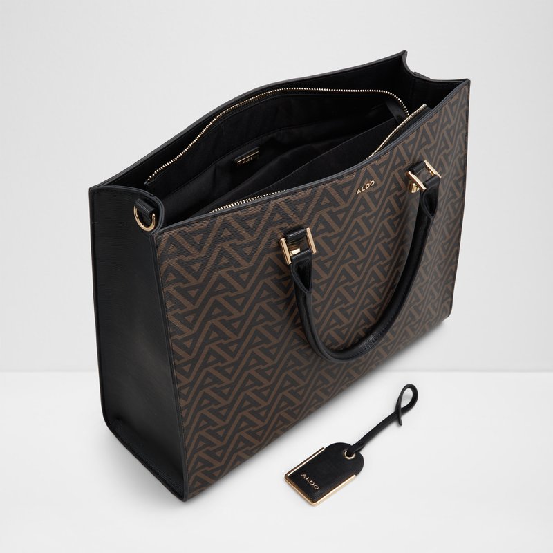 Aldo velika satchel torba EMYLIA SYN MIX MAT - smeđa 2