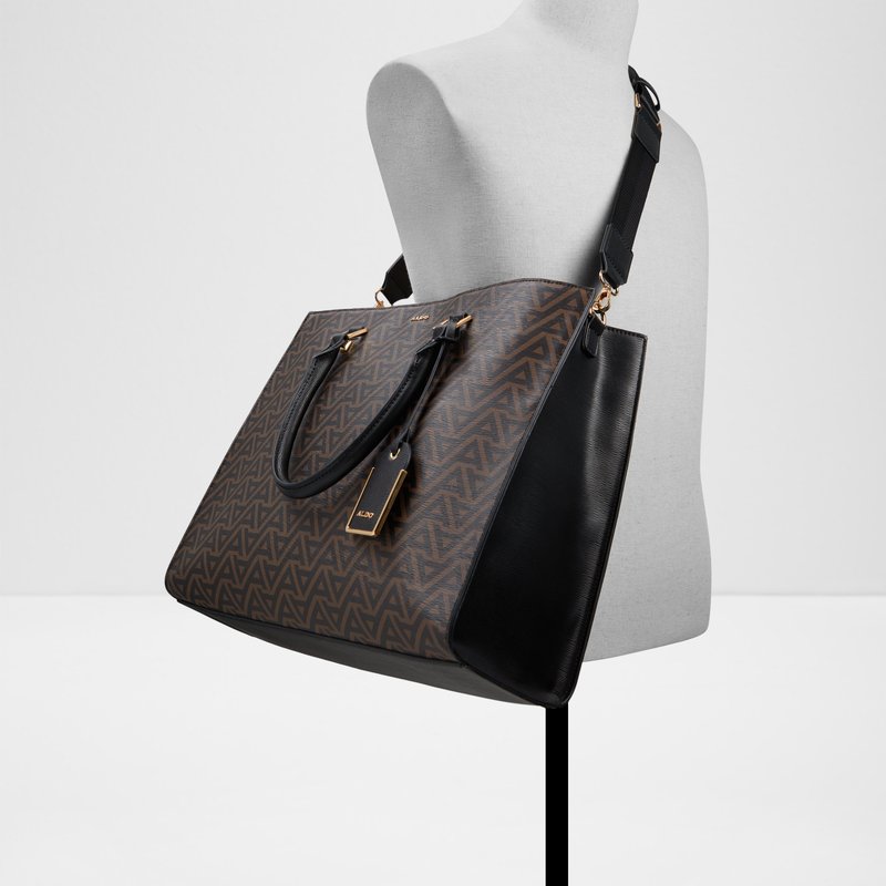 Aldo velika satchel torba EMYLIA SYN MIX MAT - smeđa 4