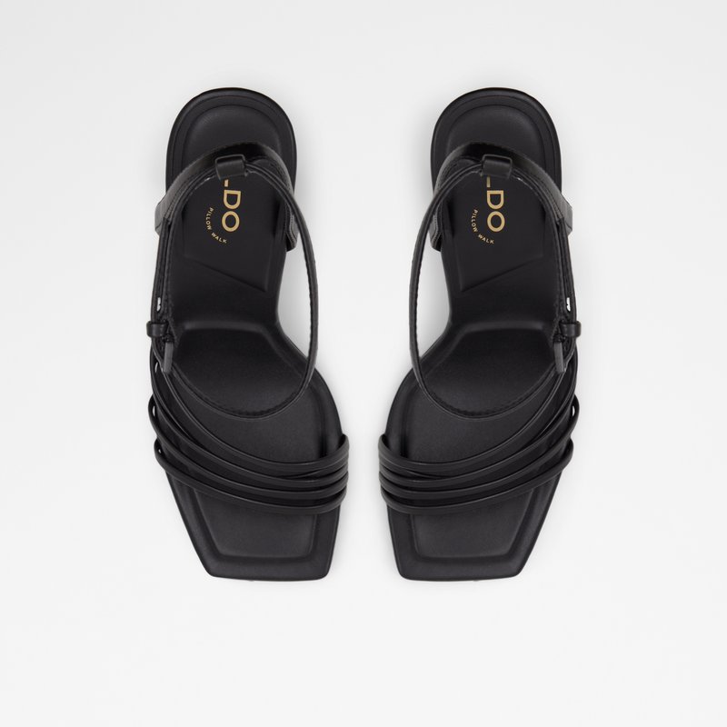 Aldo sandale na visku petu ESTELA SYN SMOOTH - crna 5