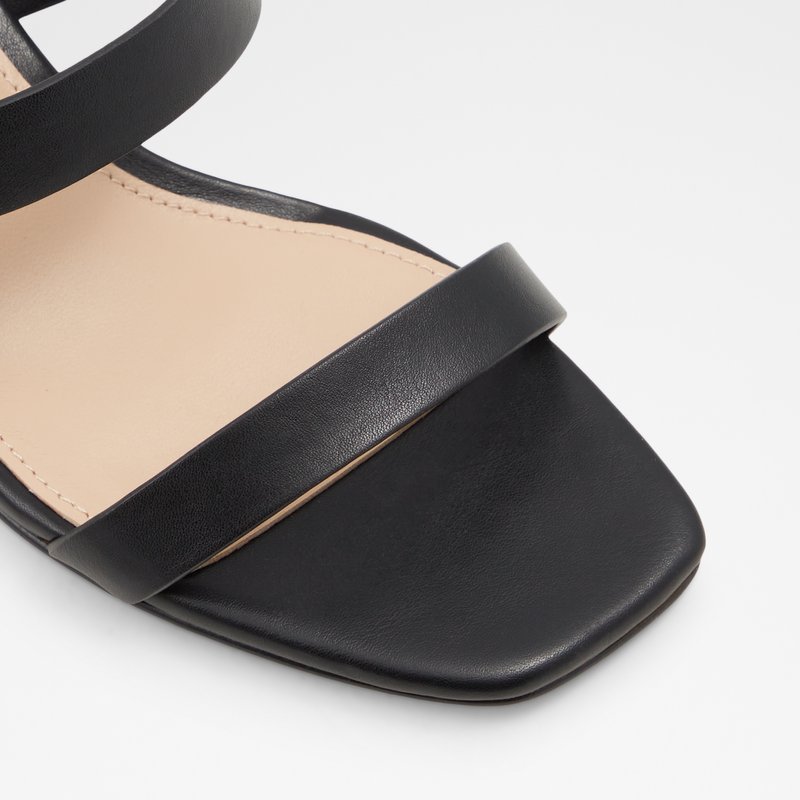 Aldo sandale na visoku petu ETEALIA SYN SMOOTH - crna 5