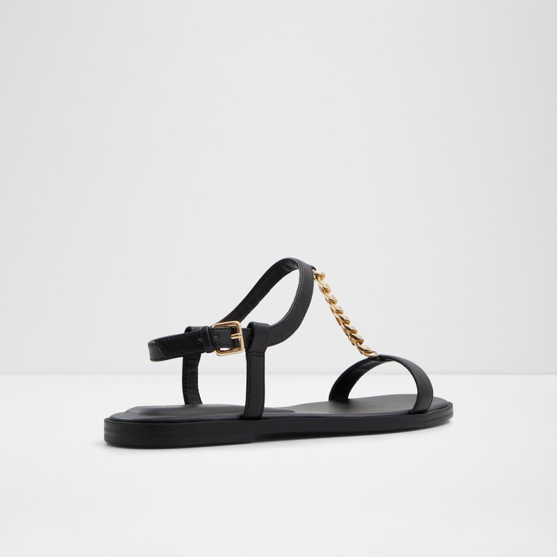 Aldo ravne sandale ETHOREGAN SYN SMOOTH - crna 1