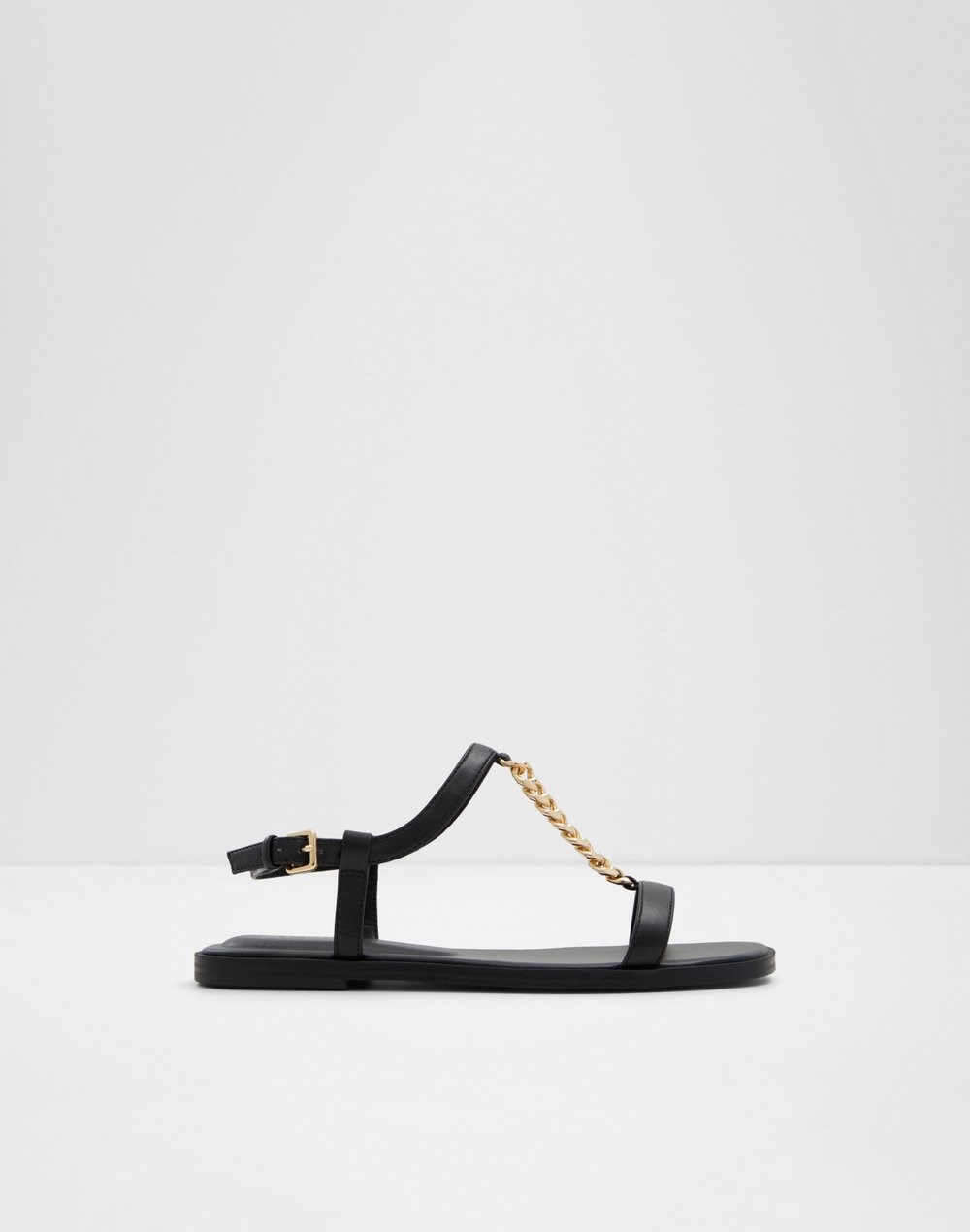 Aldo ravne sandale ETHOREGAN SYN SMOOTH - crna