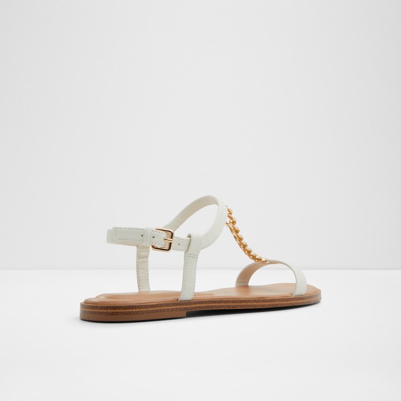 Aldo ravne sandale ETHOREGAN SYN SMOOTH - bijela 2