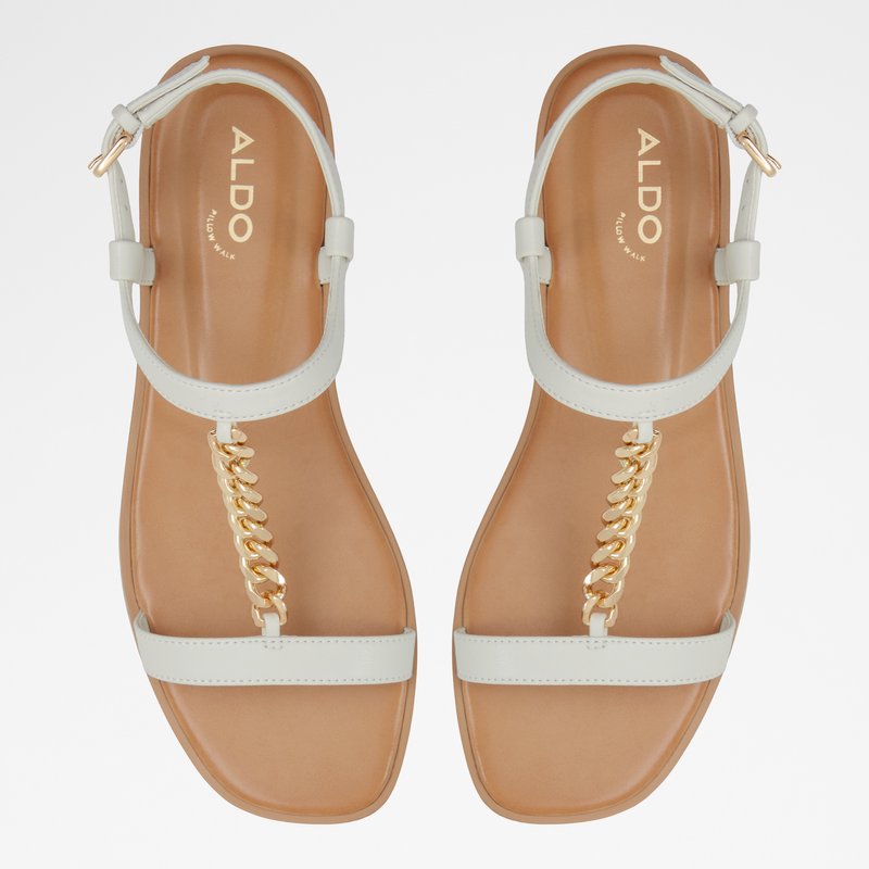 Aldo ravne sandale ETHOREGAN SYN SMOOTH - bijela 5