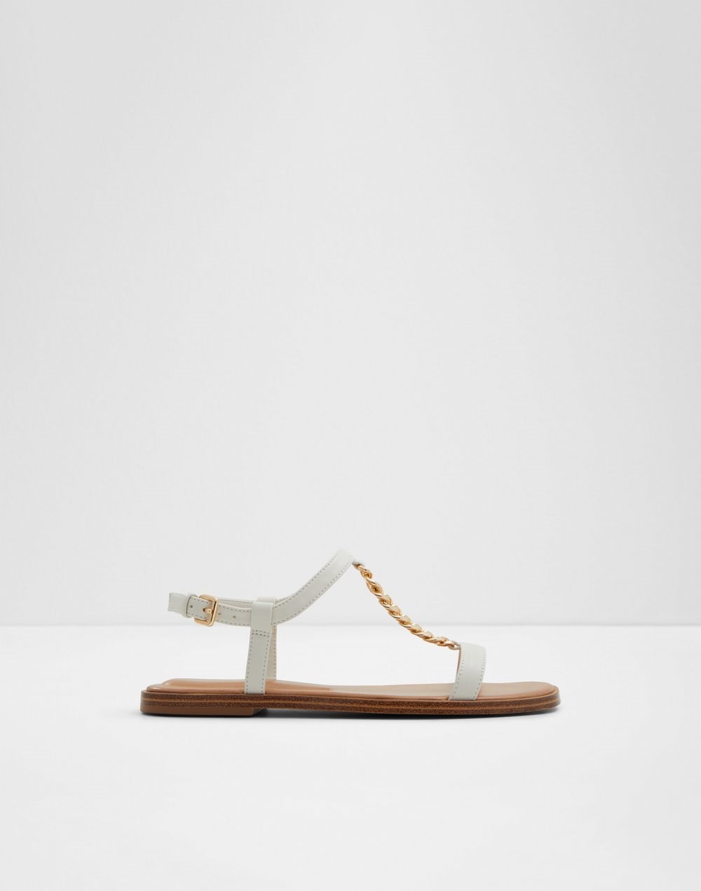 Aldo ravne sandale ETHOREGAN SYN SMOOTH - bijela