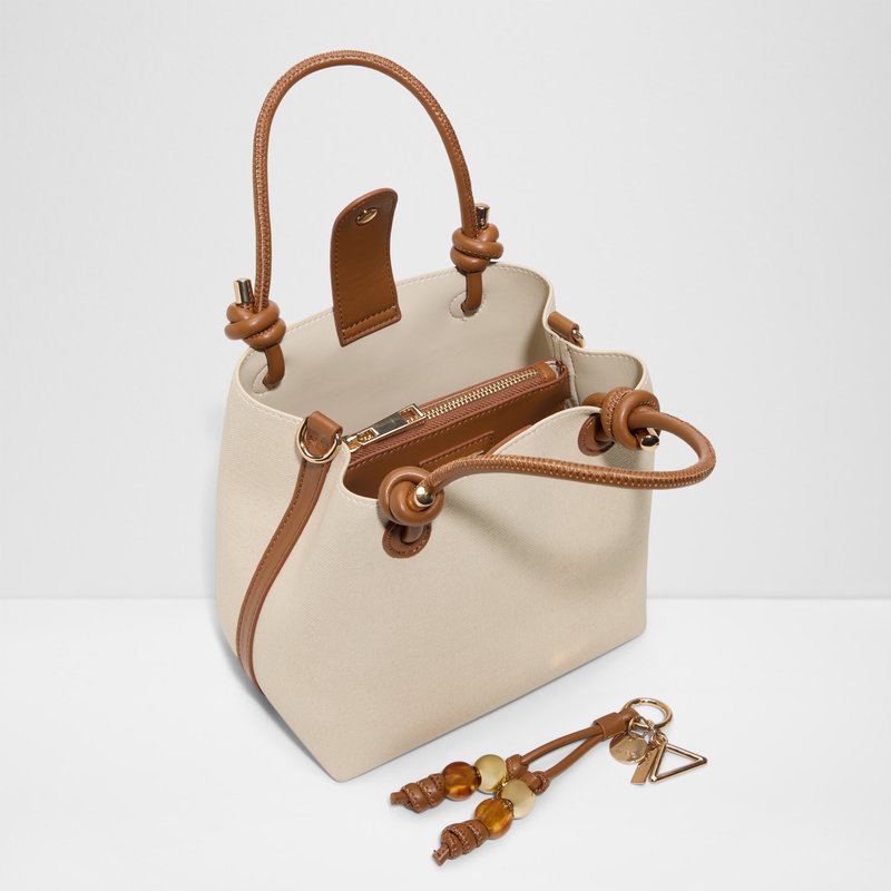 Aldo satchel torbica za nošenje u ruci ili na ramenu EVALILLY SYN MIX MAT - bež 4