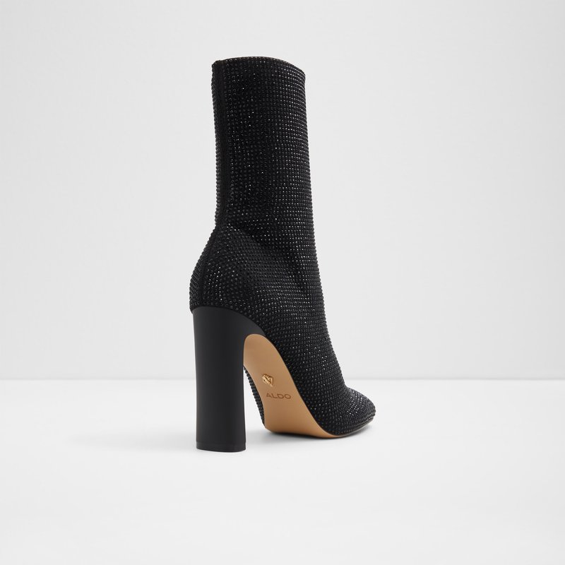 Aldo gležnjače na visoku petu FAELORA TEX KNIT - crna 2